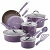 Cheap 🥰 Rachael Ray Cucina Hard Porcelain Enamel Nonstick 12pc Cookware Set Home ✔️
