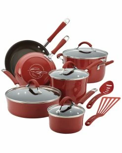 Top 10 💯 Rachael Ray 12pc Hard-Enamel Nonstick Cookware Set Home 😉