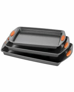 Hot Sale 💯 Rachael Ray Yum-O 3pc Bakeware Set Home Cookware 😉