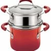 Deals 💯 Rachael Ray Porcelain II Nonstick 3qt Covered Steamer Set Home Cookware 😀