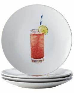 Best deal 😍 Rachael Ray Cocktails Set Of Four 9.75in Salad Plates Home Dinnerware 😀