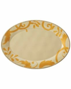 Best deal ⭐ Rachael Ray Gold Scroll 12.1in Round Platter Home Serveware 🥰