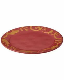 Wholesale 🔔 Rachael Ray Gold Scroll 12.1in Round Platter Home Serveware ❤️