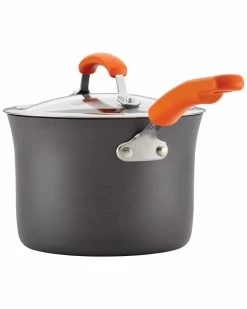 Cheap 🥰 Rachael Ray Hard-Anodized 3qt Covered Saucepan Home Cookware ✔️