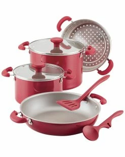 Best Pirce 👍 Rachael Ray Create Delicious Enameled Aluminum Cookware Set Home 🤩
