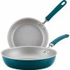 Coupon 🛒 Rachael Ray Create Delicious Aluminum Nonstick Skillet Twin Pack Home Cookware 😉