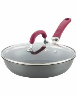 Best Sale 🎉 Rachael Ray Create Delicious Hard Anodized Aluminum Nonstick Deep Skillet Home Cookware 😀