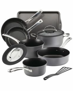 New ✔️ Rachael Ray Cook + Create Hard Anodized Nonstick Cookware Set, 10pc Home 🤩