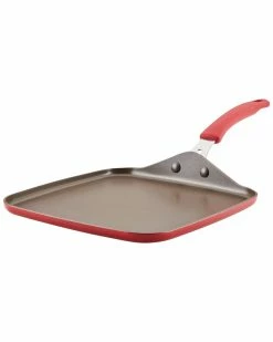 Best reviews of 🧨 Rachael Ray Cook + Create Aluminum Nonstick Square Stovetop Griddle Pan, 11in Home Cookware ⭐