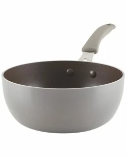 Wholesale ❤️ Rachael Ray Cook + Create Aluminum Nonstick Saucier Pan, 3-Quart Home Cookware 🔔