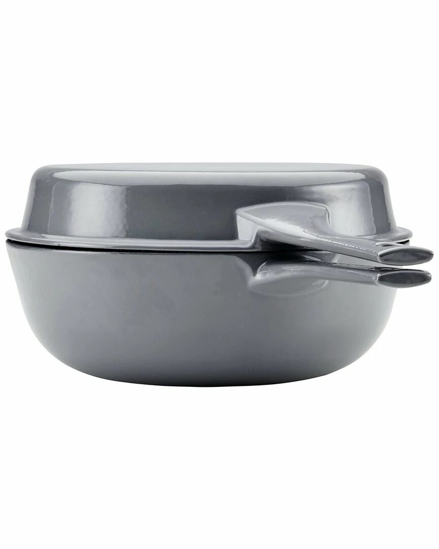 Wholesale β¨ Rachael Ray Enameled Cast Iron 3-In-1 Dutch Oven Skillet Saute Combo, 4-Quart Home Cookware π₯° - Image 3