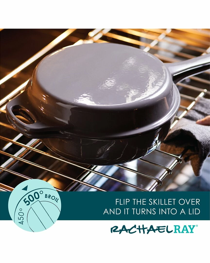 Wholesale β¨ Rachael Ray Enameled Cast Iron 3-In-1 Dutch Oven Skillet Saute Combo, 4-Quart Home Cookware π₯° - Image 8