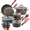Cheapest 🌟 Rachael Ray Cucina Hard-Anodized Nonstick Cookware And Prep Bowl Set, 18pc Home 🥰