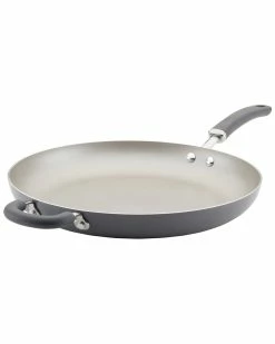 Budget 👍 Rachael Ray Create Delicious Aluminum Nonstick Frying Pan With Helper Handle, 14.5in Home Cookware 🔔