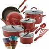 Best deal 🥰 Rachael Ray Cucina Hard Enamel Nonstick Cookware And Prep Bowl Set, 18pc Home 👏