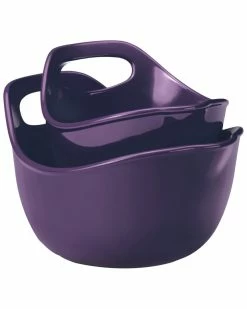 Hot Sale ⭐ Rachael Ray 2pc Mixing Bowl Set Home Kitchen Tools & Gadgets 🎁