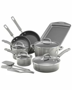 Brand new 🎁 Rachael Ray Classic Brights Aluminum Nonstick 14-Pc Set Home Cookware 👏