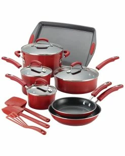 Deals ✔️ Rachael Ray Classic Brights Aluminum Nonstick Cookware Set Home 🔔