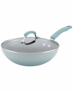 Outlet 👏 Rachael Ray Classic Brights Aluminum Nonstick 11in Wok Home Cookware 👍
