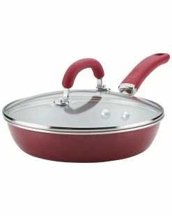 New 🎉 Rachael Ray Create Delicious Aluminum Nonstick Covered Skillet Home Cookware ✔️