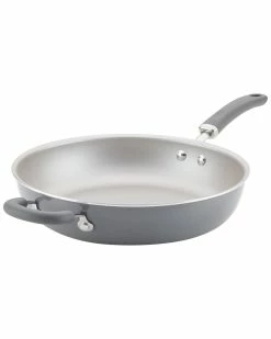 Coupon ✔️ Rachael Ray Create Delicious Enameled Aluminum 12in Skillet Home Cookware 🧨