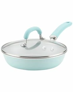 Outlet ✔️ Rachael Ray Create Delicious Enameled Aluminum 9.5in Skillet Home Cookware 💯