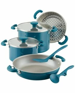 Hot Sale 🧨 Rachael Ray Create Delicious Enameled Aluminum Cookware Set Home 🤩