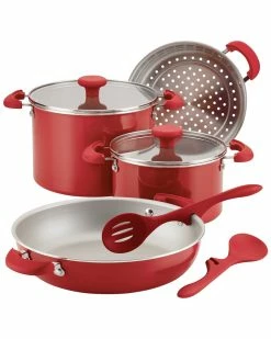 Budget 🛒 Rachael Ray Get Cooking Aluminum 8-Piece Set Home Cookware 🌟